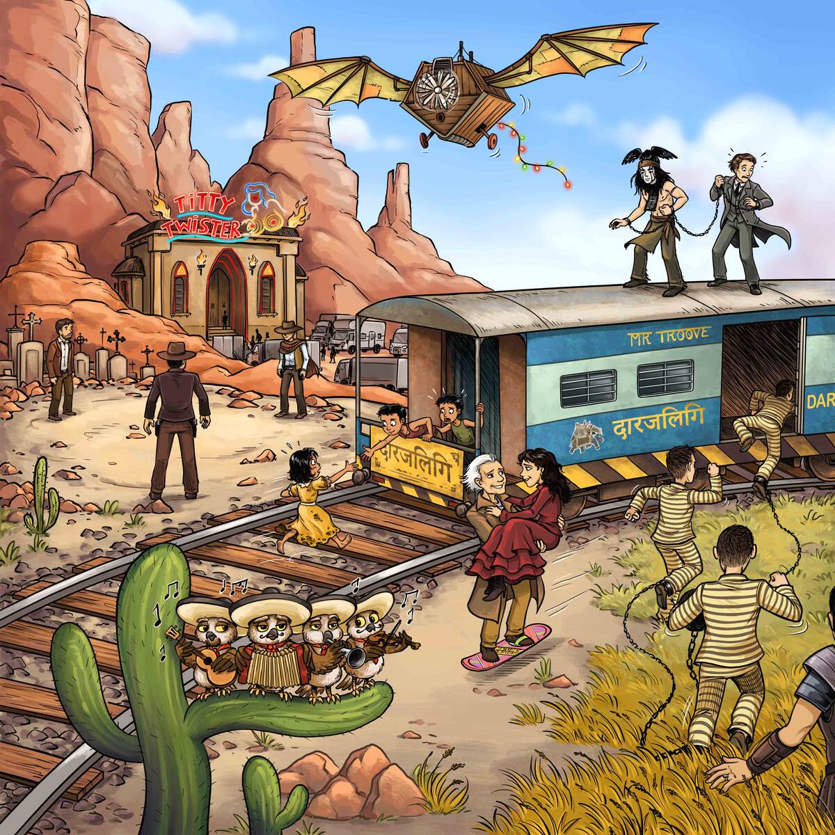 Quiz 10 films à trouver Train , avec O'Brother, Slumdog Millionaire, Chicken Run.