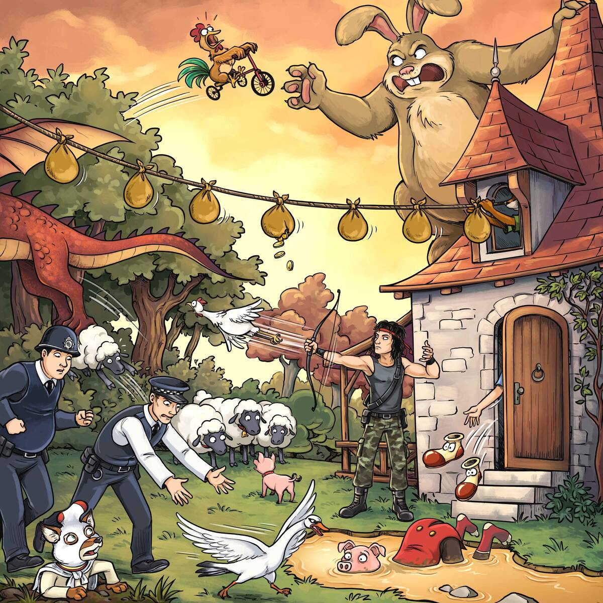 Quiz 10 films à trouver Ferme , avec Qui veut la peau de Roger Rabbit ?, Chicken Run, Robin des bois.