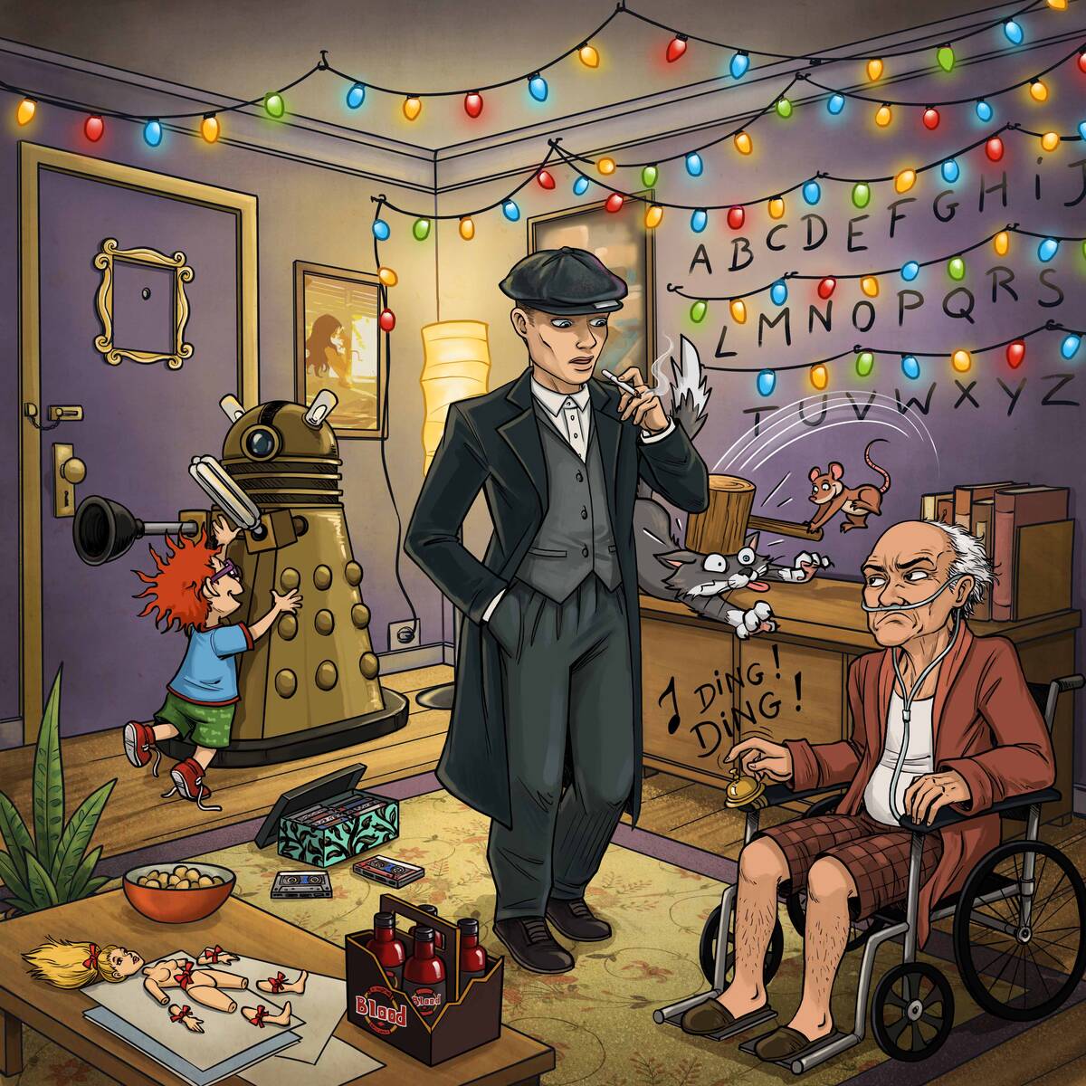 Quiz 10 séries TV à trouver Salon , avec Friends, Peaky Blinders, Les Razmoket.
